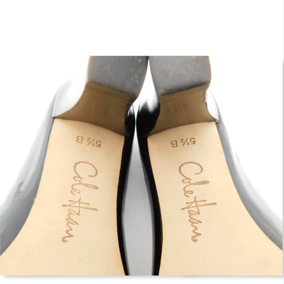 COLE HAAN Nike Air Dark Brown Patent Leather Heel Pumps 5.5 - Picture 7 of 8